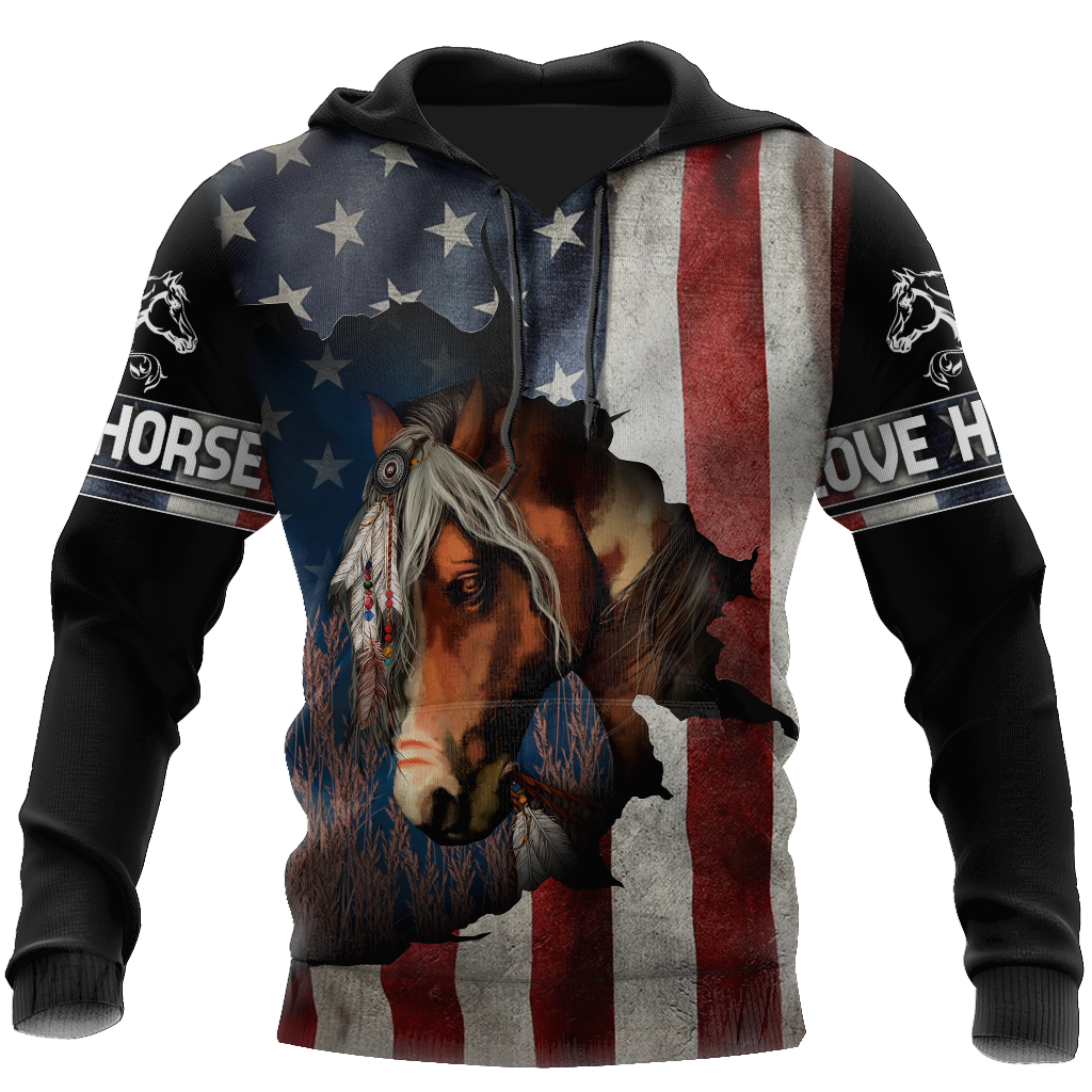 Love Beautiful Horse 3D All Over Printed Shirts TR0805201 - Amaze Style™-Apparel