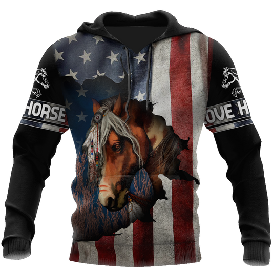 Love Beautiful Horse 3D All Over Printed Shirts TR0805201 - Amaze Style™-Apparel