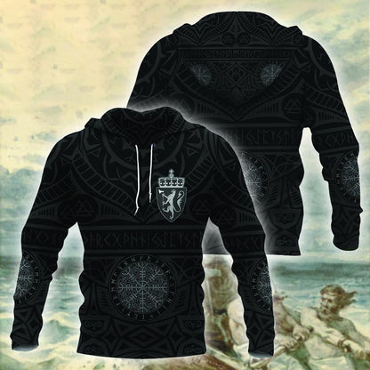 Norway Vikings Tattoo Hoodie - Amaze Style™-Apparel