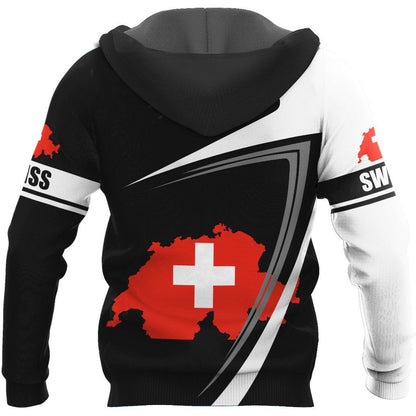 Customize Switzerland Hoodie 3D All Over Printed Unisex Hoodie