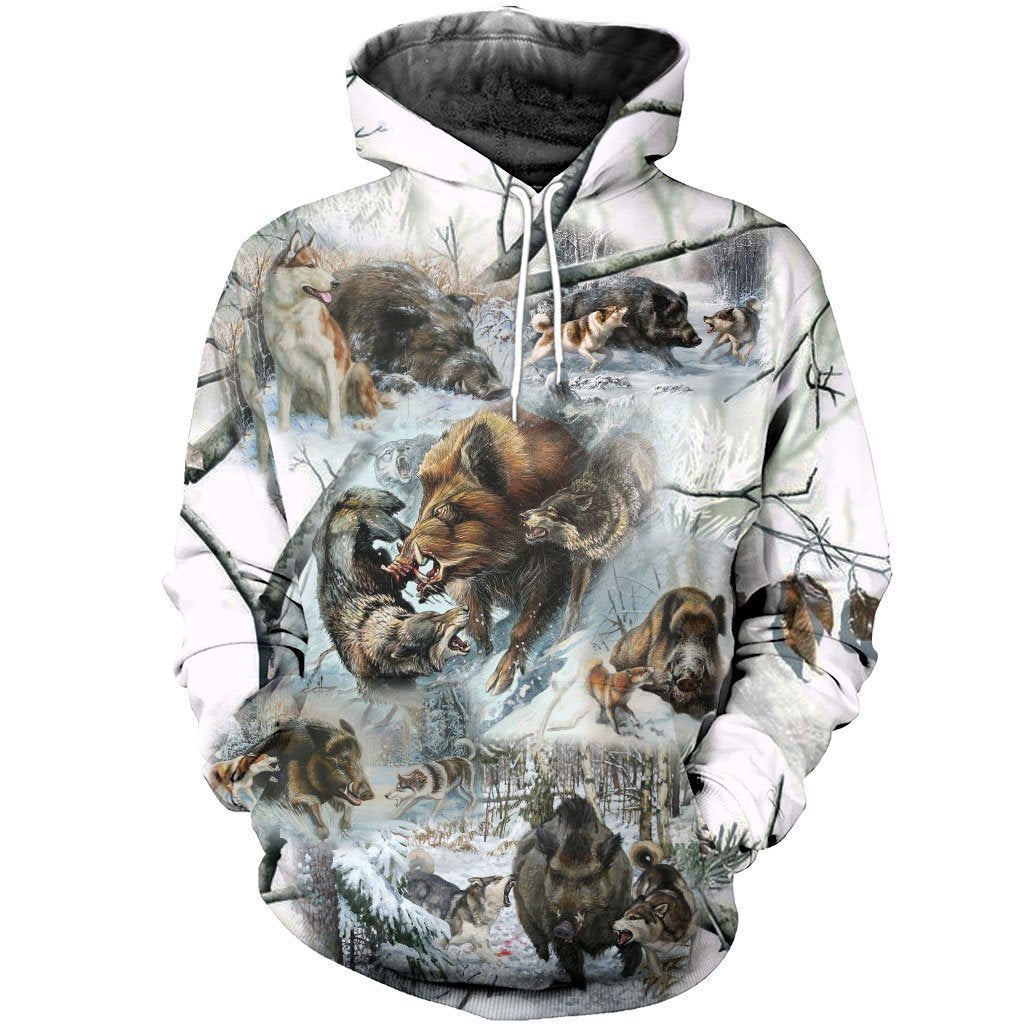 3D Printed Winter Boar Hunting Art Clothes - Amaze Style™-Apparel