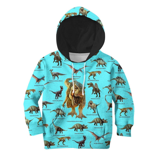 3D All Over Printed Blue Dinosaurs T-Rex Shirts - Amaze Style™-Apparel