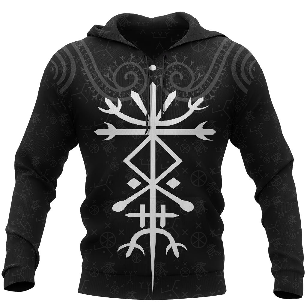 Iceland Vikings Tattoo All Over Hoodie Red - Amaze Style™-Apparel