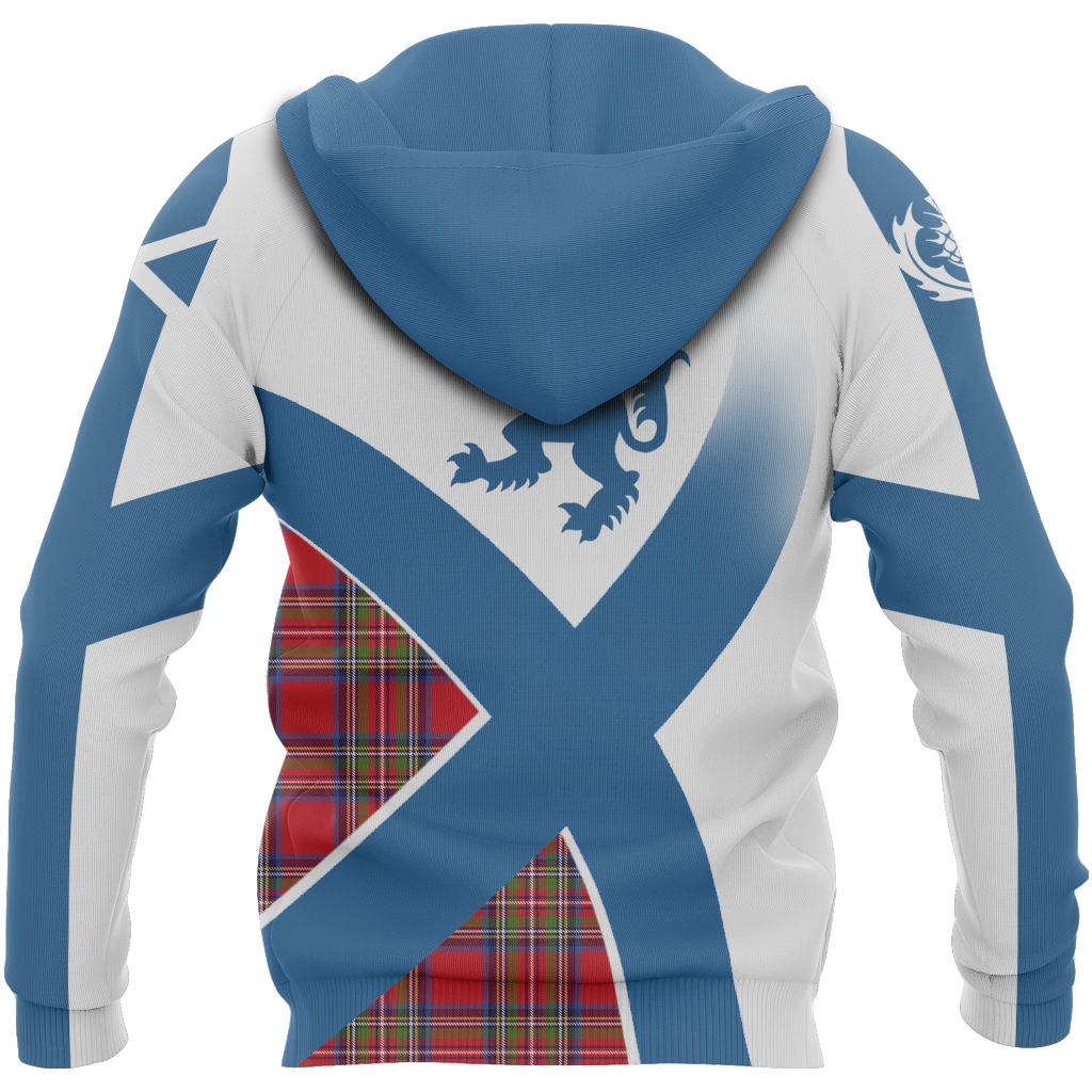 Scottish Flag Tartan Hoodie NNK 1522 - Amaze Style™-Apparel