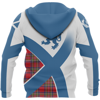 Scottish Flag Tartan Hoodie NNK 1522 - Amaze Style™-Apparel