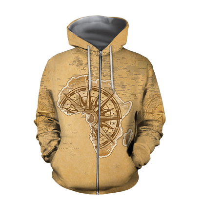 African Map - African Is Our Home Unisex Deluxe Hoodie ML