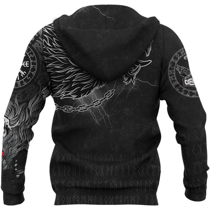 Viking Fenrir Norse Wolf Thunderstorm