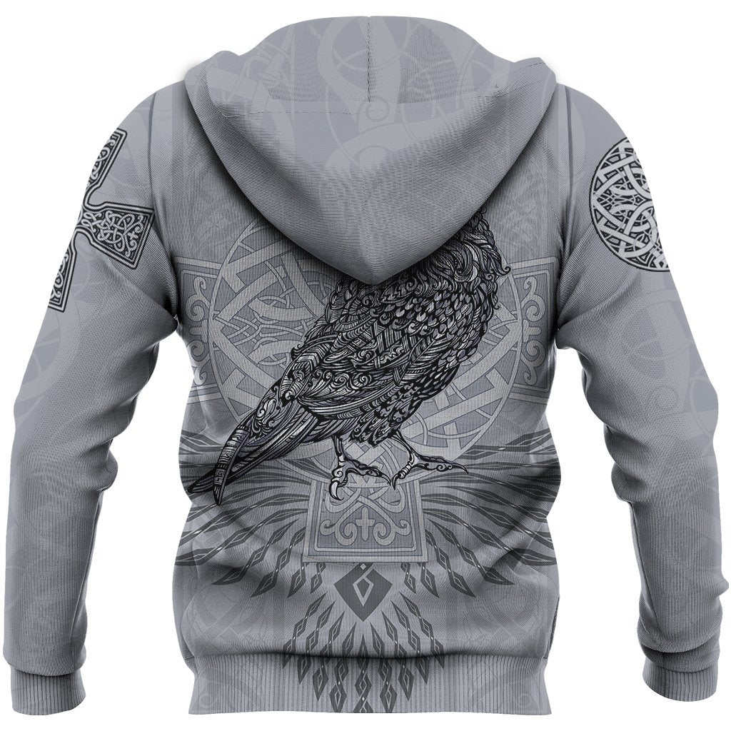 Odin's Celtic Raven - Scandinavian Tattoo Style