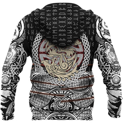 Fenrir Vikings Tattoo Style 3D Style
