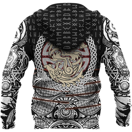 Fenrir Vikings Tattoo Style 3D Style