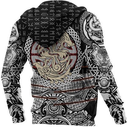 Fenrir Vikings Tattoo Style 3D Style
