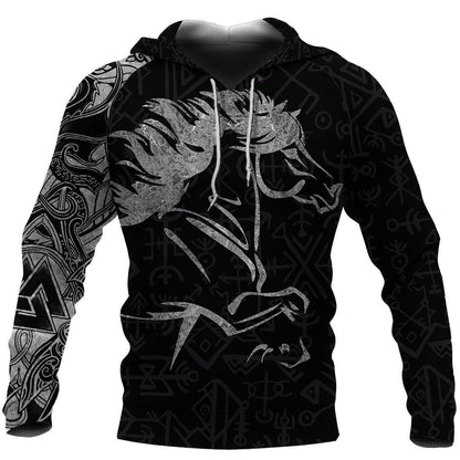 Icelandic Horse Hoodie Viking Style - Amaze Style™-Apparel