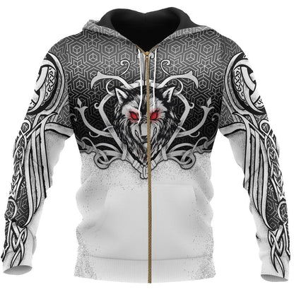 Viking Hoodie - Wolf And Guard - Amaze Style™-Apparel