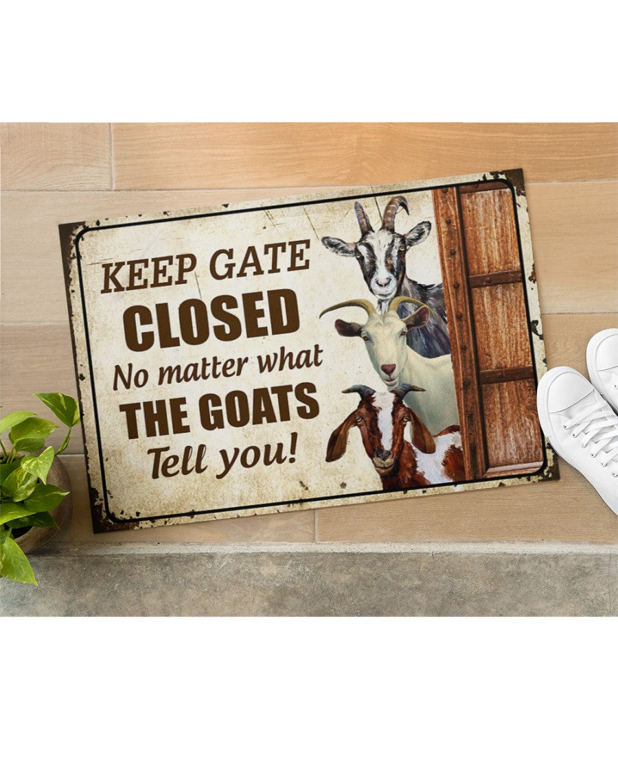 Goats Keep Gate Closed Doormat Welcome Mat, Best Gift For Home Decoration