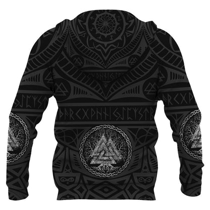 Iceland Vikings Tattoo Valknut All Over Hoodie - Amaze Style™-Apparel