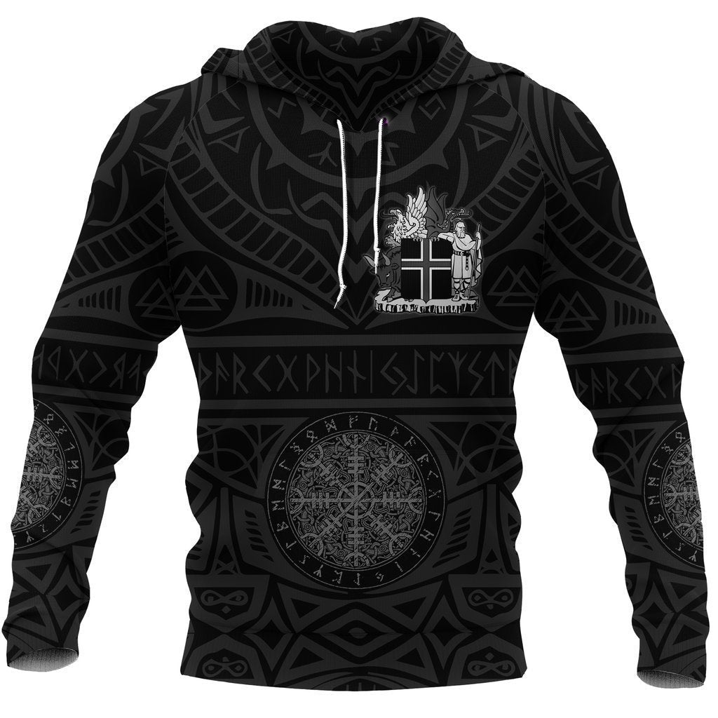 Iceland Vikings Tattoo All Over Hoodie - Amaze Style™-Apparel