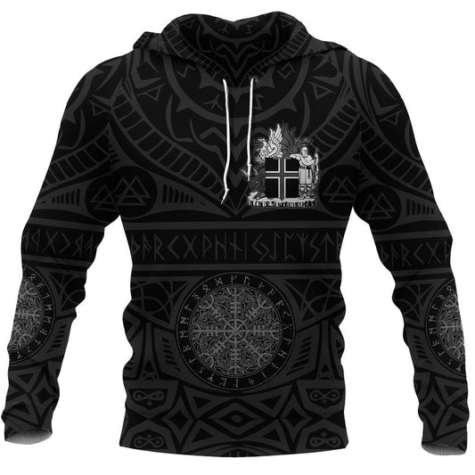 Iceland Vikings Tattoo All Over Hoodie - Amaze Style™-Apparel