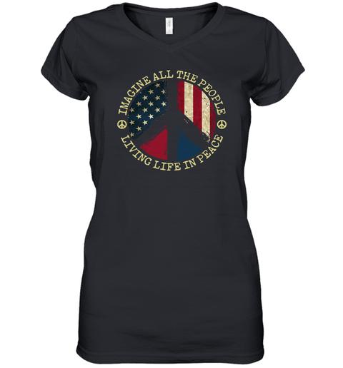Imagine all the People living life in Peace, Hippie - Men and Women premium cotton Shirt