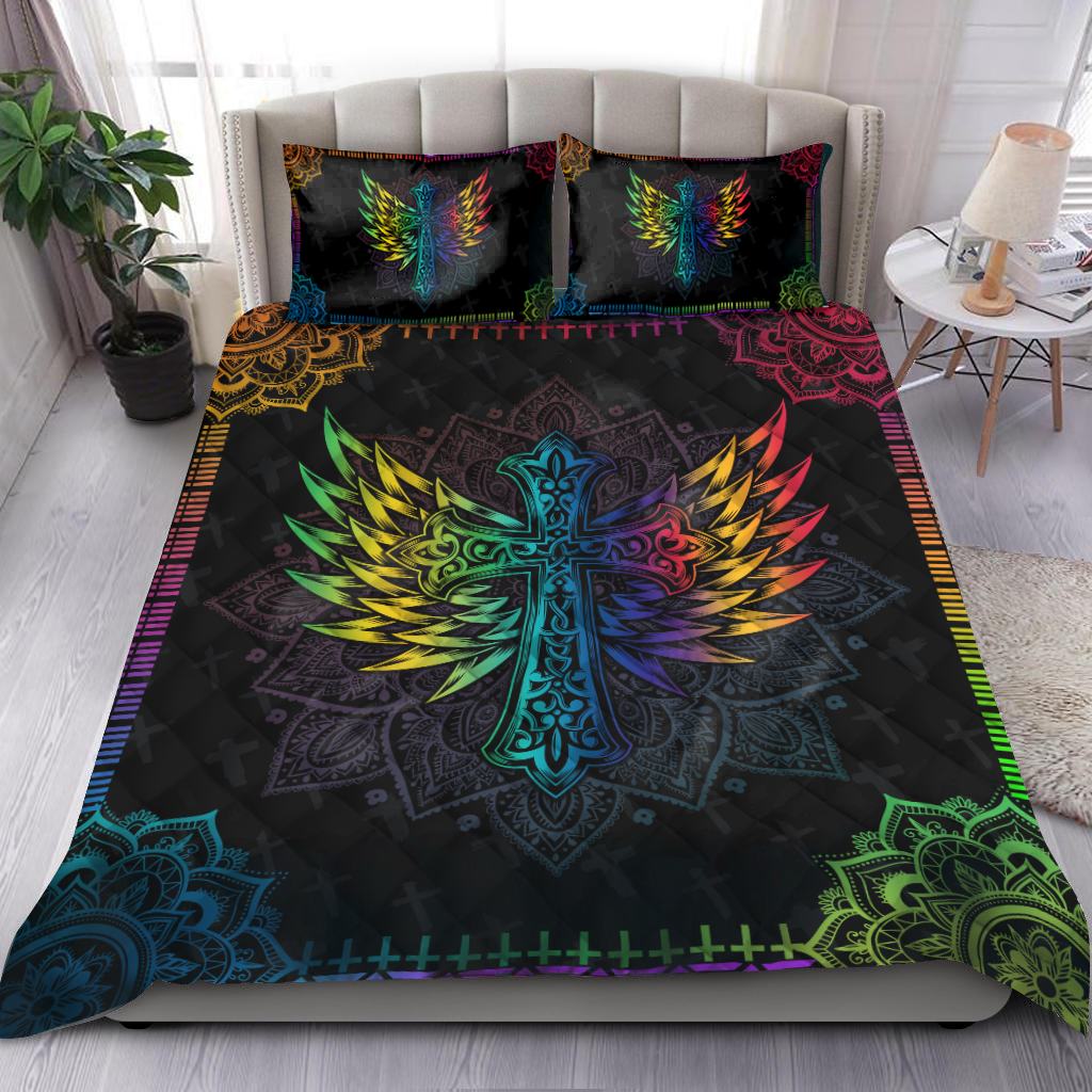 Jesus Cross Quilt Bedding Set TT JJ26052003 - Amaze Style™-Bedding Set