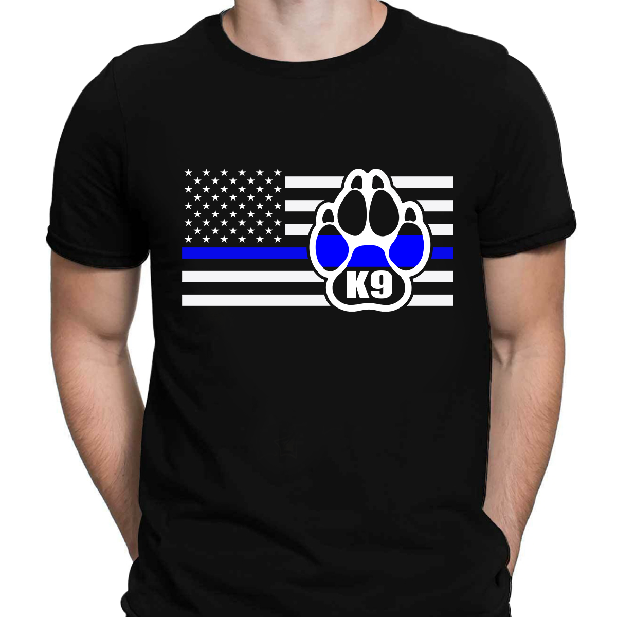 K9 Dog Thin Blue Line T-Shirt Special Gift For Policeman