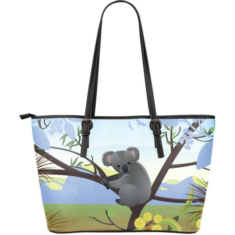 KOALA AUSTRALIA LARGE LEATHER TOTE BAG C1 - Amaze Style™-LEATHER TOTES
