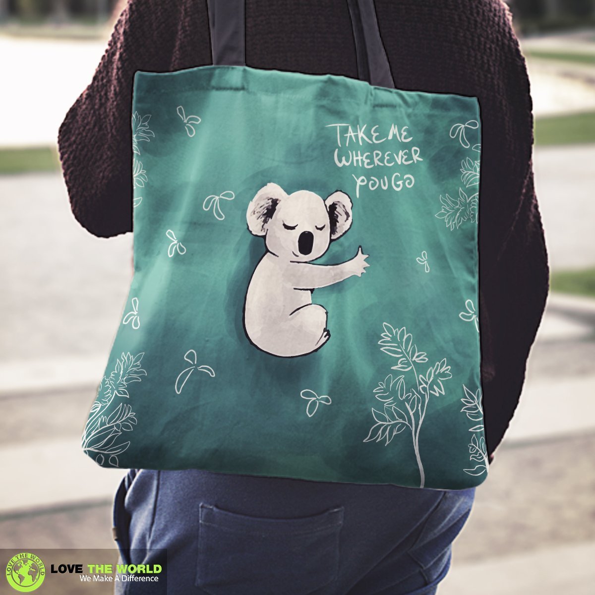 Sleeping Koala Holding Bag - Australia Koala Tote Bags NN9 - Amaze Style™-TOTE BAGS
