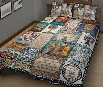 Jewish Quilt Bedding Set MP185S1-Quilt-MP-Twin-Vibe Cosy™