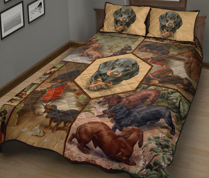 Dachshunds Quilt Bedding Set MP959