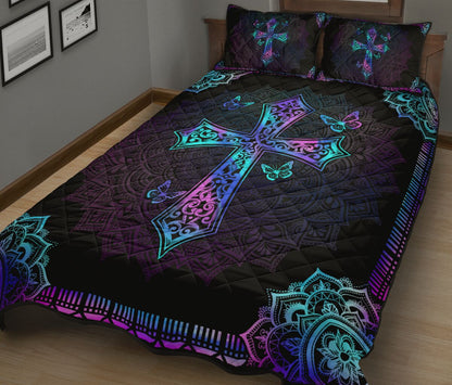 Jesus Cross Quilt Bedding Set TT21052001 HV