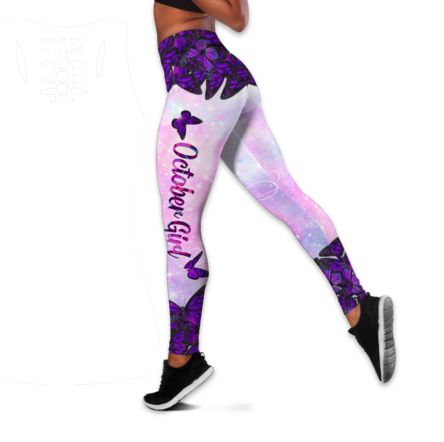 October Girl Butterflies Combo Legging Tank