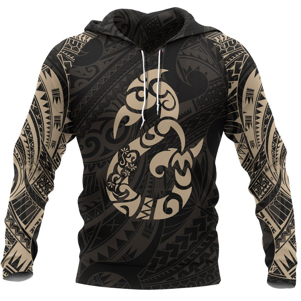 Manaia Maori Tattoo Style All Over Hoodie Golden NVD - Amaze Style™-Apparel