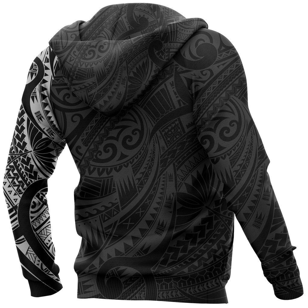 Maori Tattoo Style All Over Hoodie White Version NVD - Amaze Style™-Apparel
