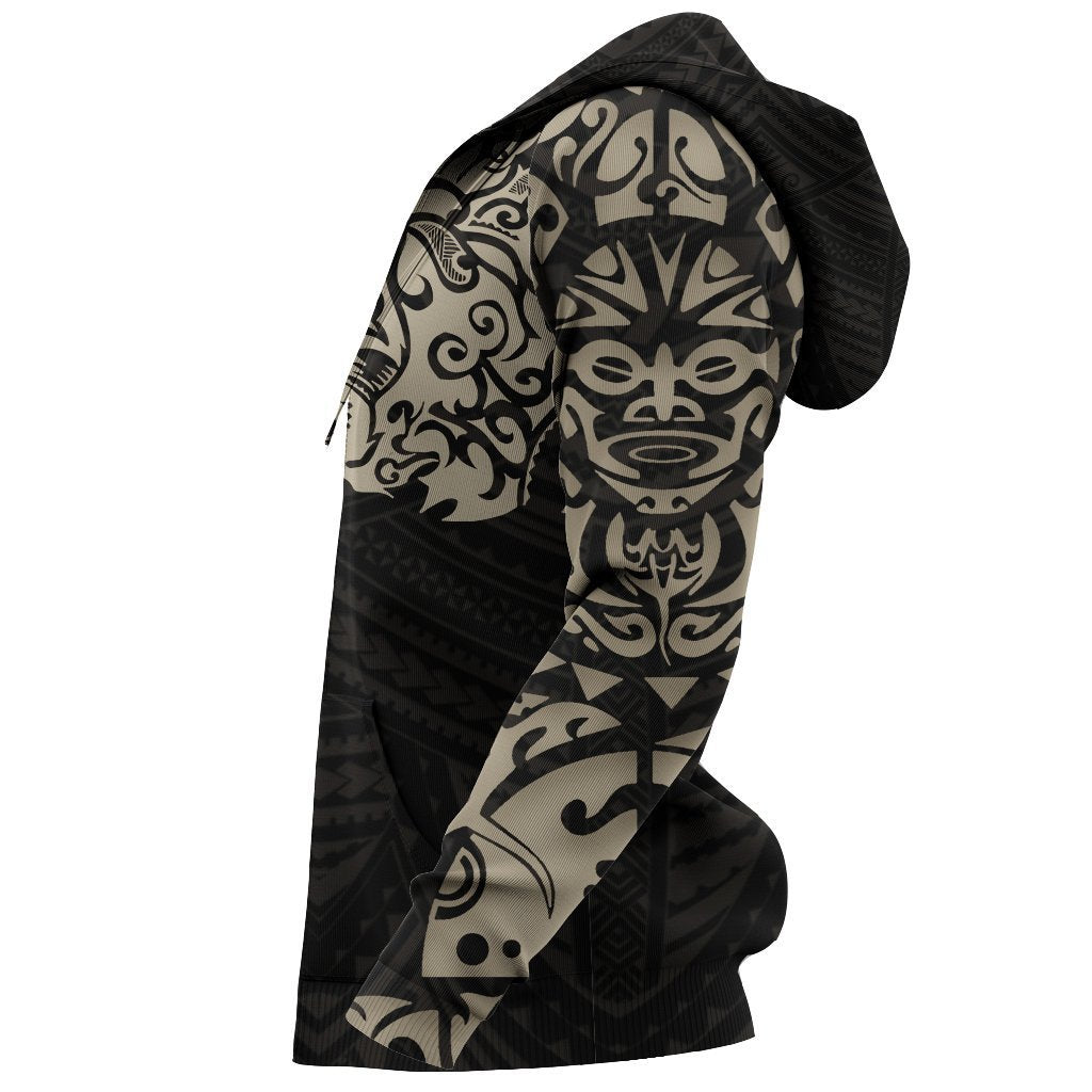 Maori Lion Tattoo New Zealand All Over Hoodie Golden NVD - Amaze Style™-Apparel
