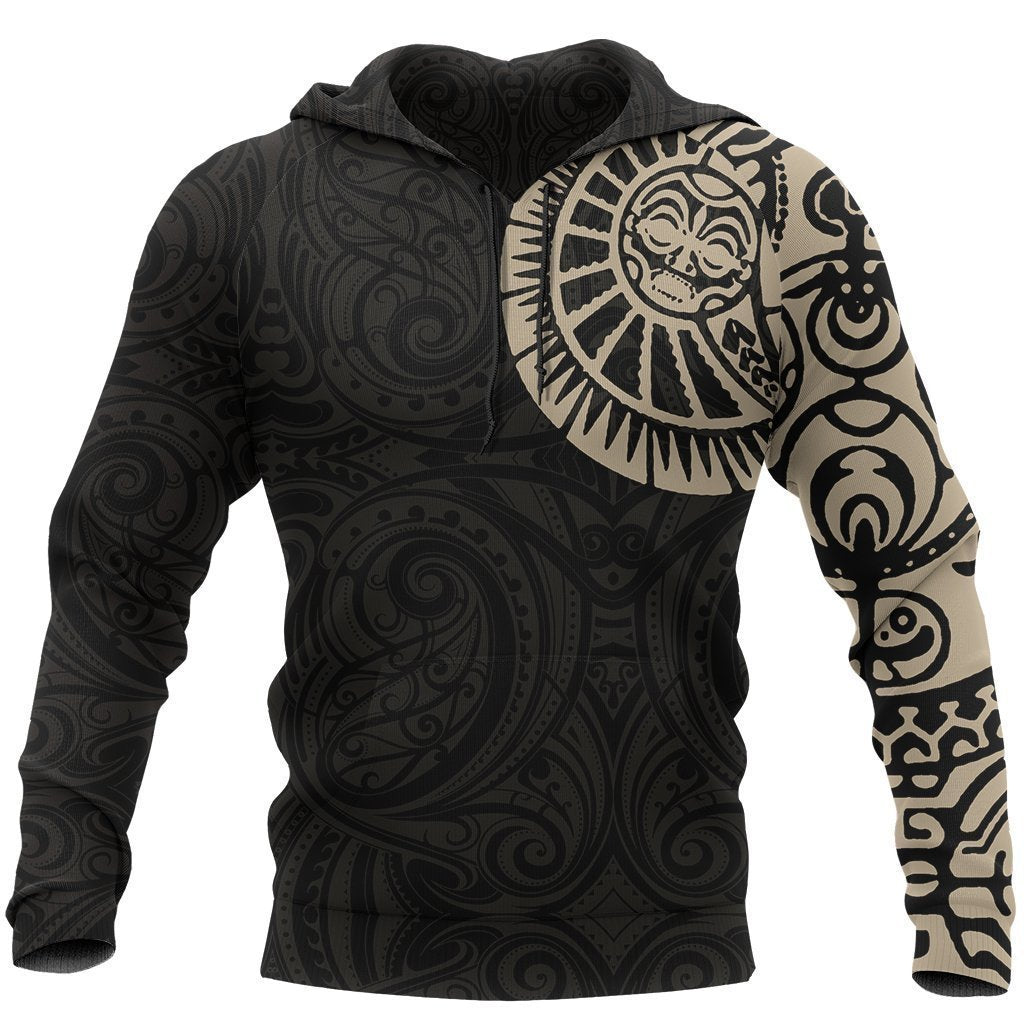 Maori Tattoo New Zealand All Over Hoodie NVD - Amaze Style™-Apparel