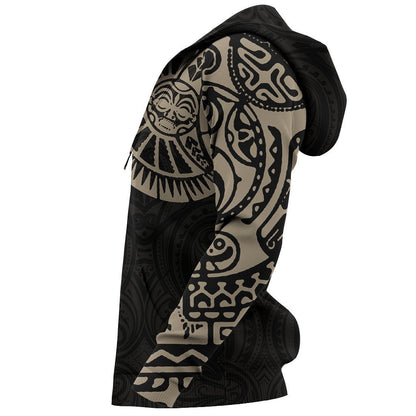 Maori Tattoo New Zealand All Over Hoodie NVD - Amaze Style™-Apparel