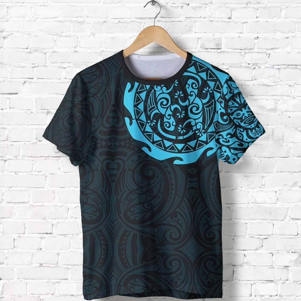 Maori Tangaroa Tattoo New Zealand All Over Hoodie - Blue HC - Amaze Style™-Apparel