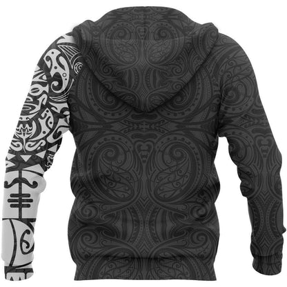 Maori Tangaroa Tattoo New Zealand All Over Hoodie HC1202 - Amaze Style™-Apparel