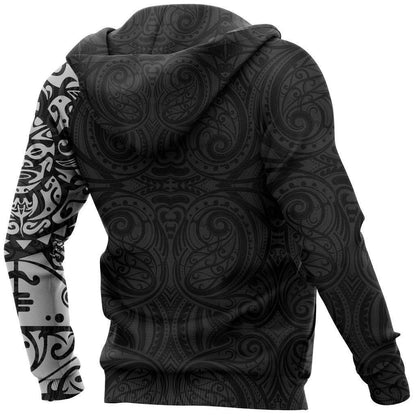 Maori Tangaroa Tattoo New Zealand All Over Hoodie HC1202 - Amaze Style™-Apparel