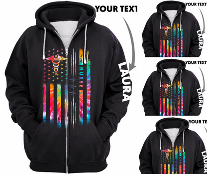 Personalized Never Underestimate Healthcare Worker US Unisex Size Hoodie - Amaze Style™-Apparel