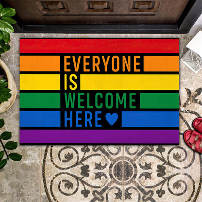 Everyone Is Welcome Here Welcome Mat, Best Gift For Home Decoration