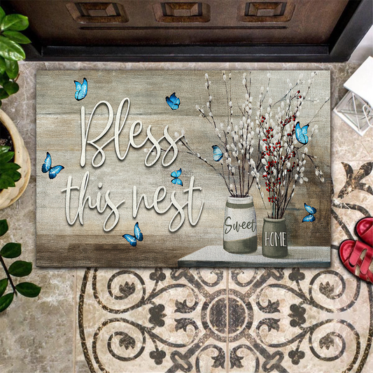 Bless This Net Welcome Mat, Best Gift For Home Decoration