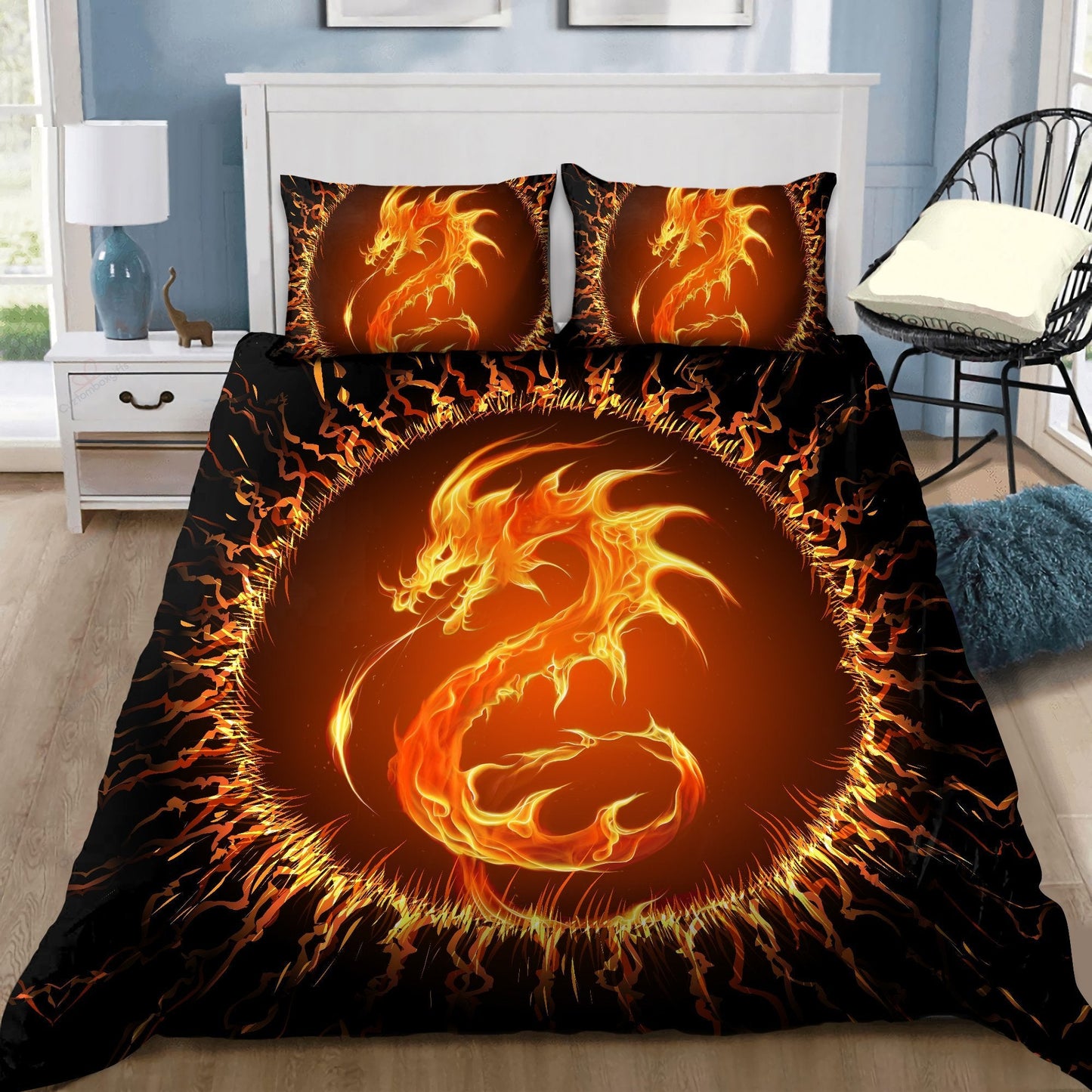 Fire Dragon Bedding Set DQB08192009