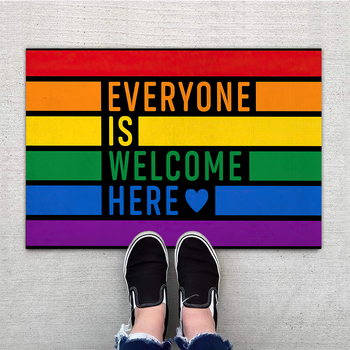 Everyone Is Welcome Here Welcome Mat, Best Gift For Home Decoration