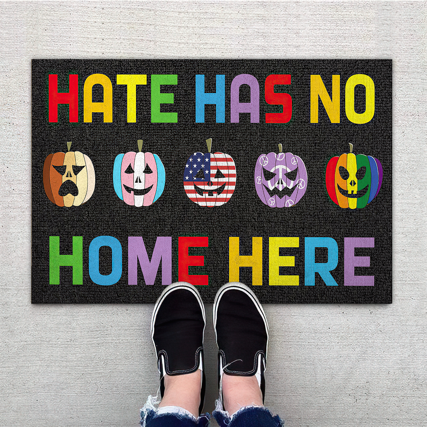 Hate Has No Home Here Welcome Mat, Best Gift For Home Decoration