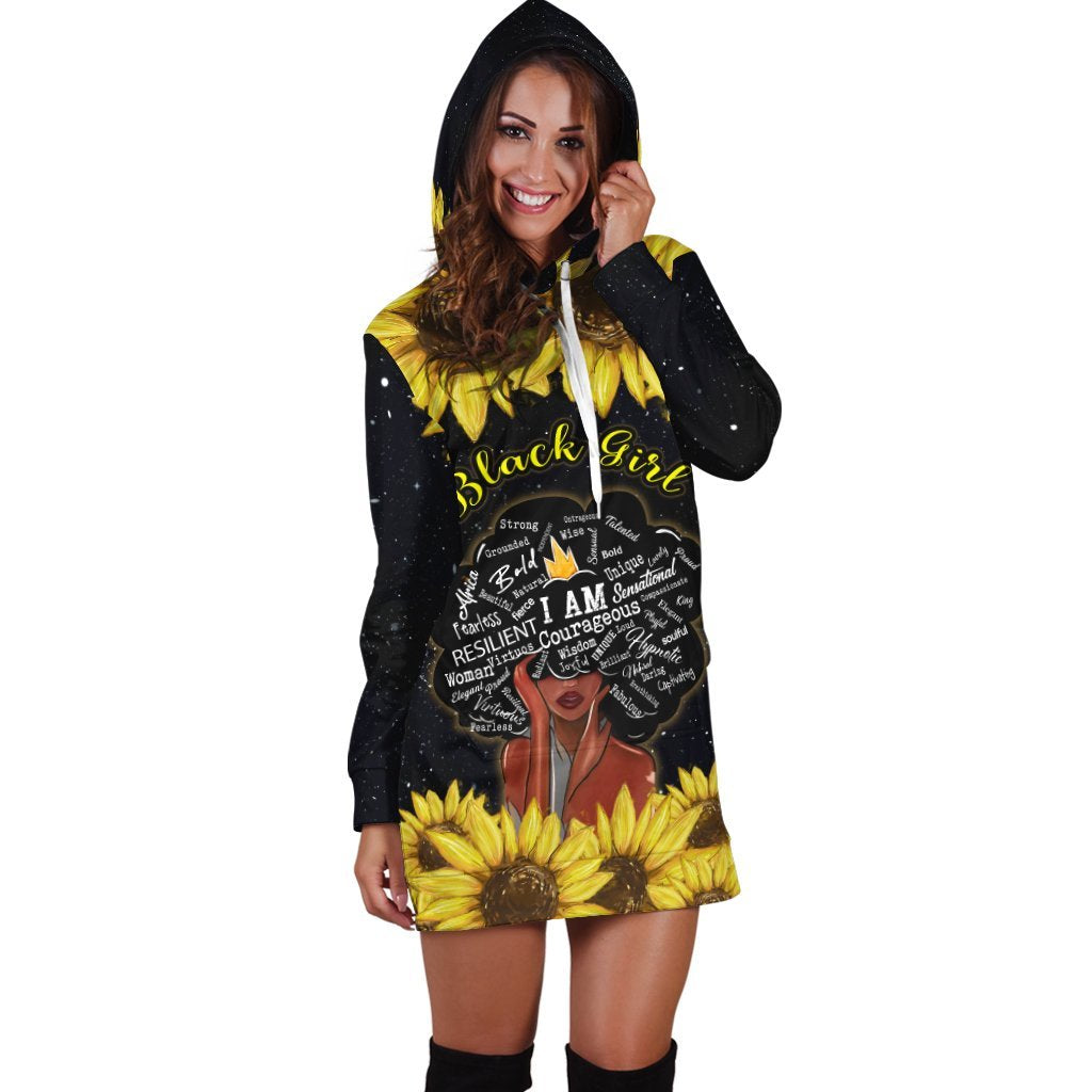 Black Girl: Black Is Beautiful Hoodie And Hoodie Dress NTN08282001