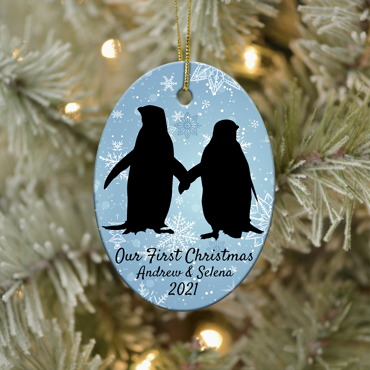 Our First Christmas Customized Ornament, Christmas Gifts Home Decor Gift For Couple