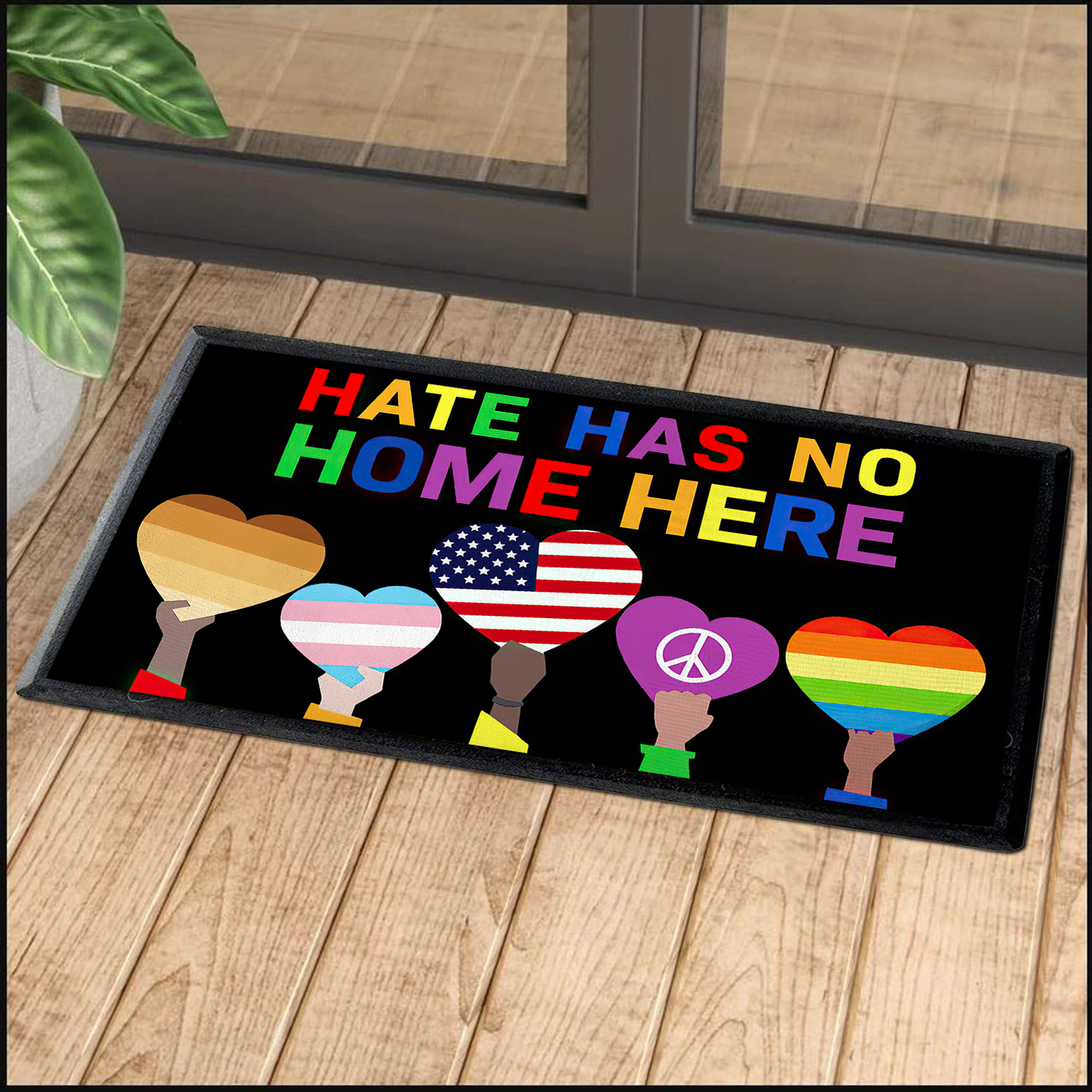 Hate Has No Home Here Welcome Mat, Best Gift For Home Decoration