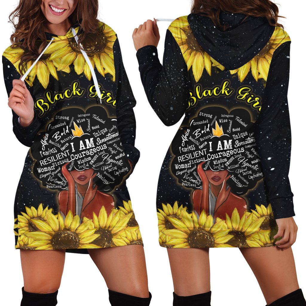 Black Girl: Black Is Beautiful Hoodie And Hoodie Dress NTN08282001