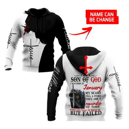 January Man- I Am A Child Of God I Was Born In January  3D All Over Printed Shirts For Men and Women TA10032005S1