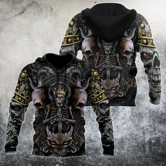 Premium Unisex All Over Printed Skull King Shirts MEI